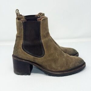 Thursday Boots Womens Chelsea Boot 8.5 Knockout Matte Leather Brown Chunky Block